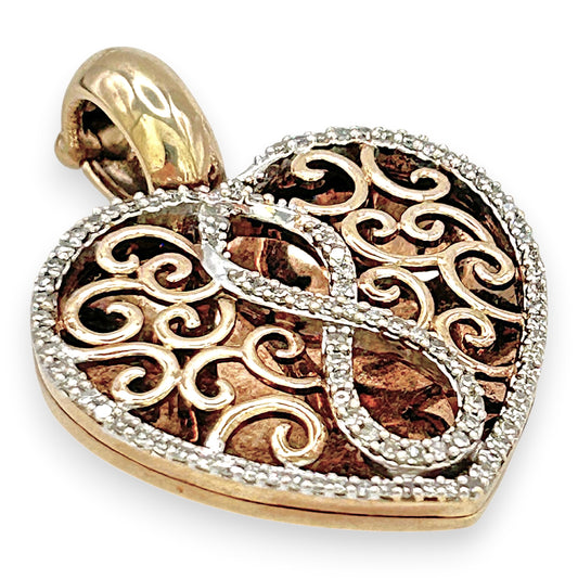 NZGD | 10ct Gold Infinity Embrace Heart Pendant