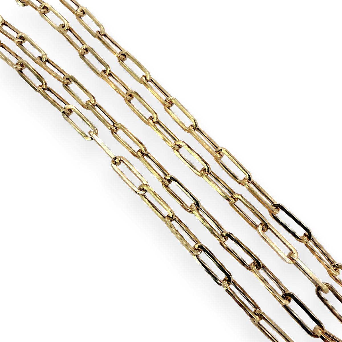 NZGD | 18ct Gold Aureate Paperclip Line Chain 50cm