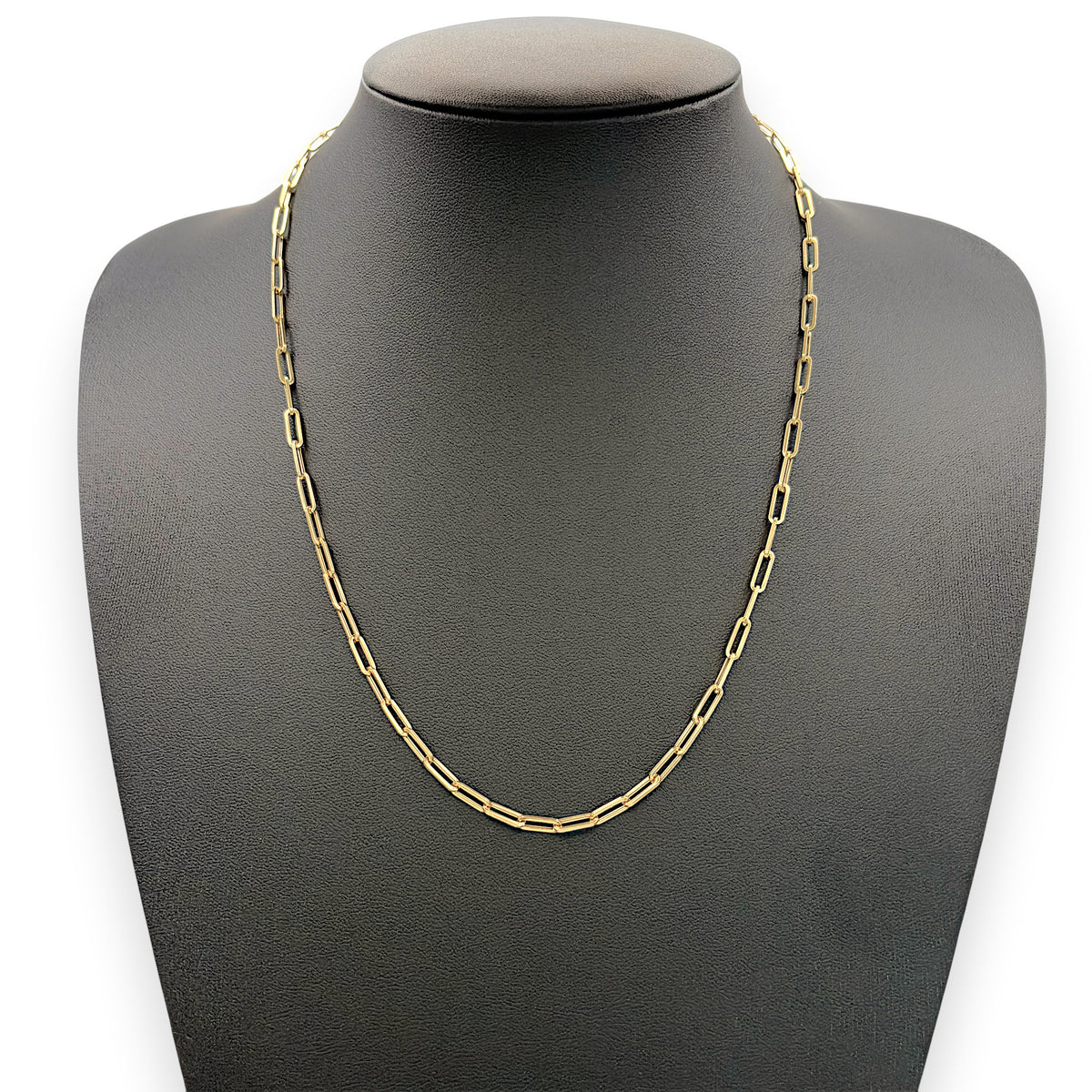 NZGD | 18ct Gold Aureate Paperclip Line Chain 50cm