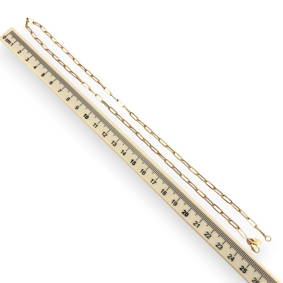 NZGD | 18ct Gold Aureate Paperclip Line Chain 50cm