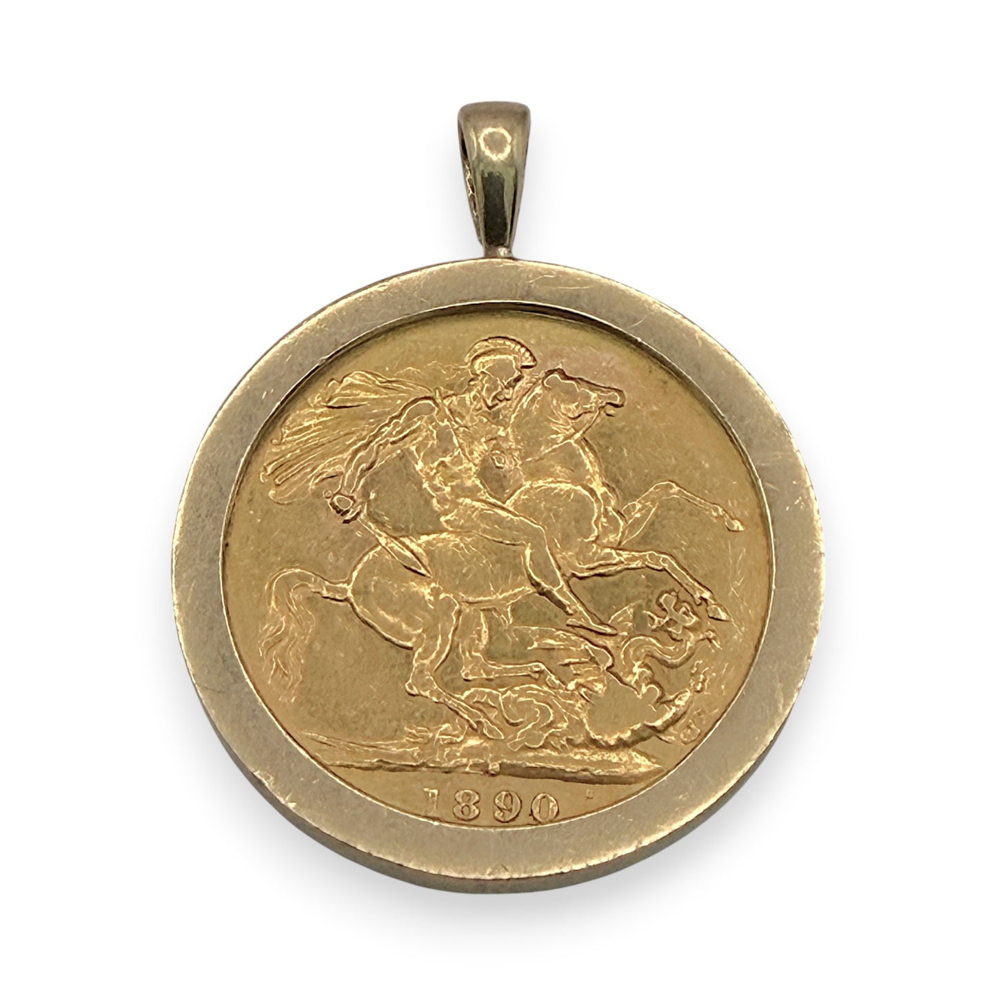 NZGD | 22ct Gold 1890 Queen Victoria Full Soverign Pendant in 9ct Gold