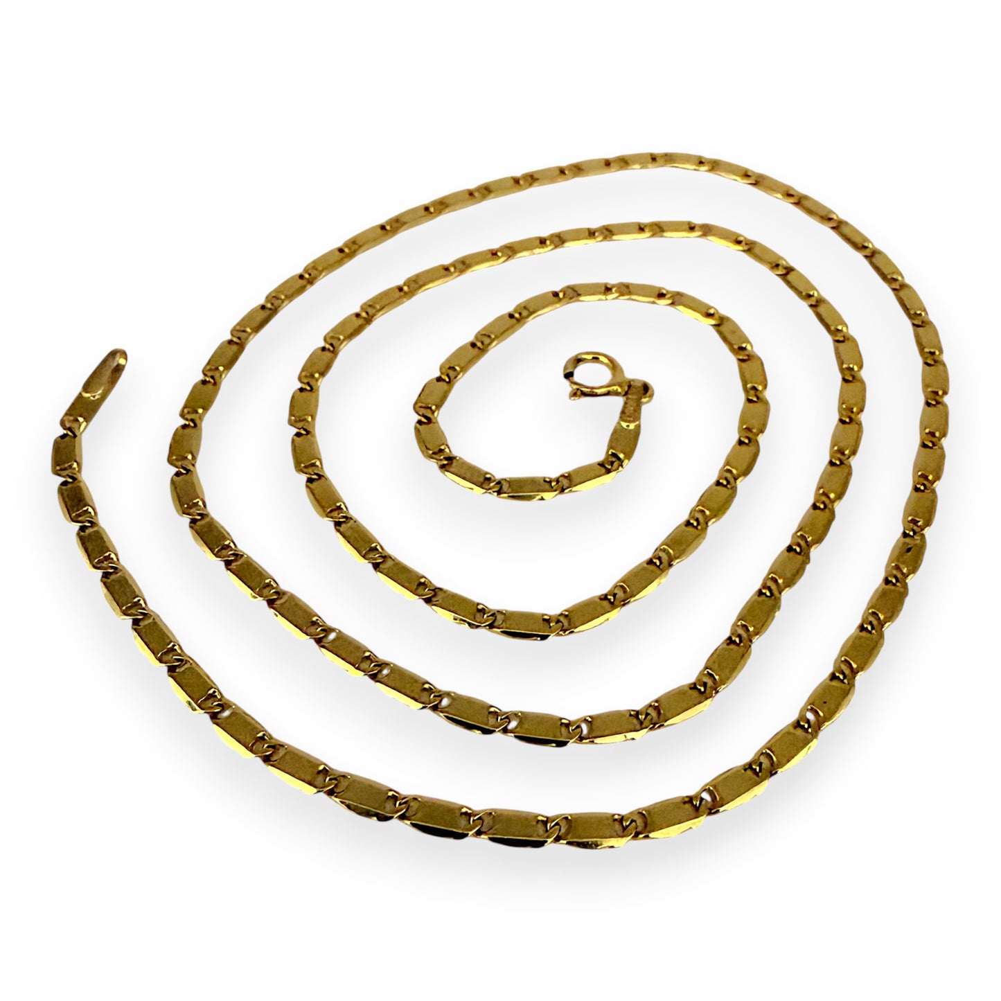 NZGD | 9ct Gold Bar‑Curb Rhythm Chain 49cm
