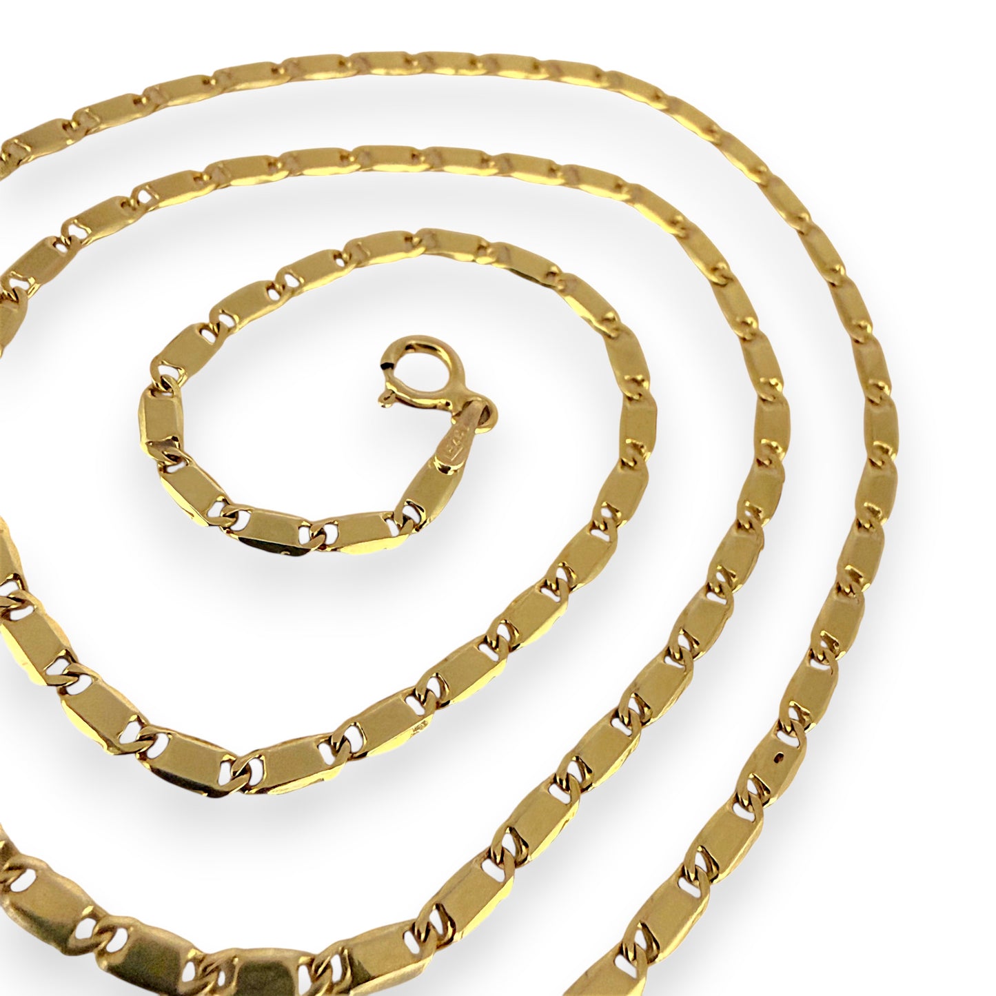 NZGD | 9ct Gold Bar‑Curb Rhythm Chain 49cm