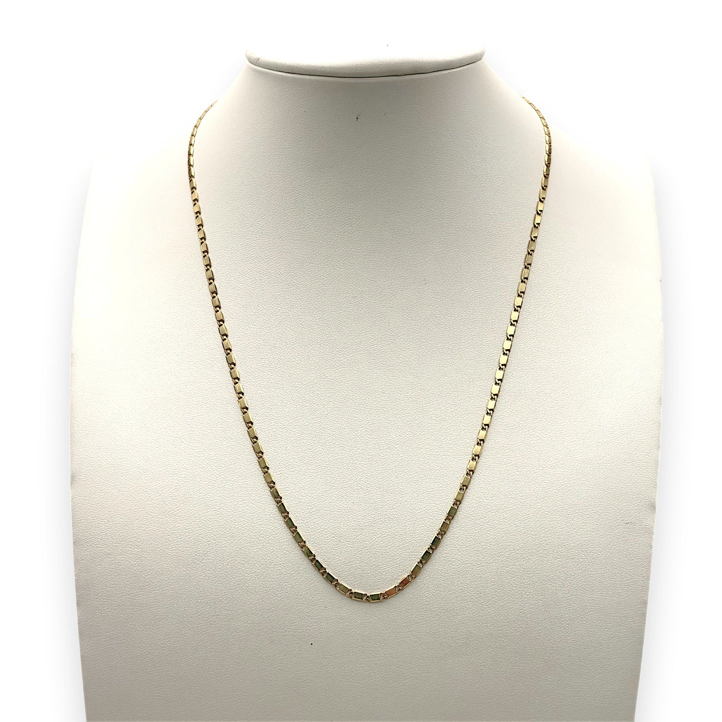 NZGD | 9ct Gold Bar‑Curb Rhythm Chain 49cm