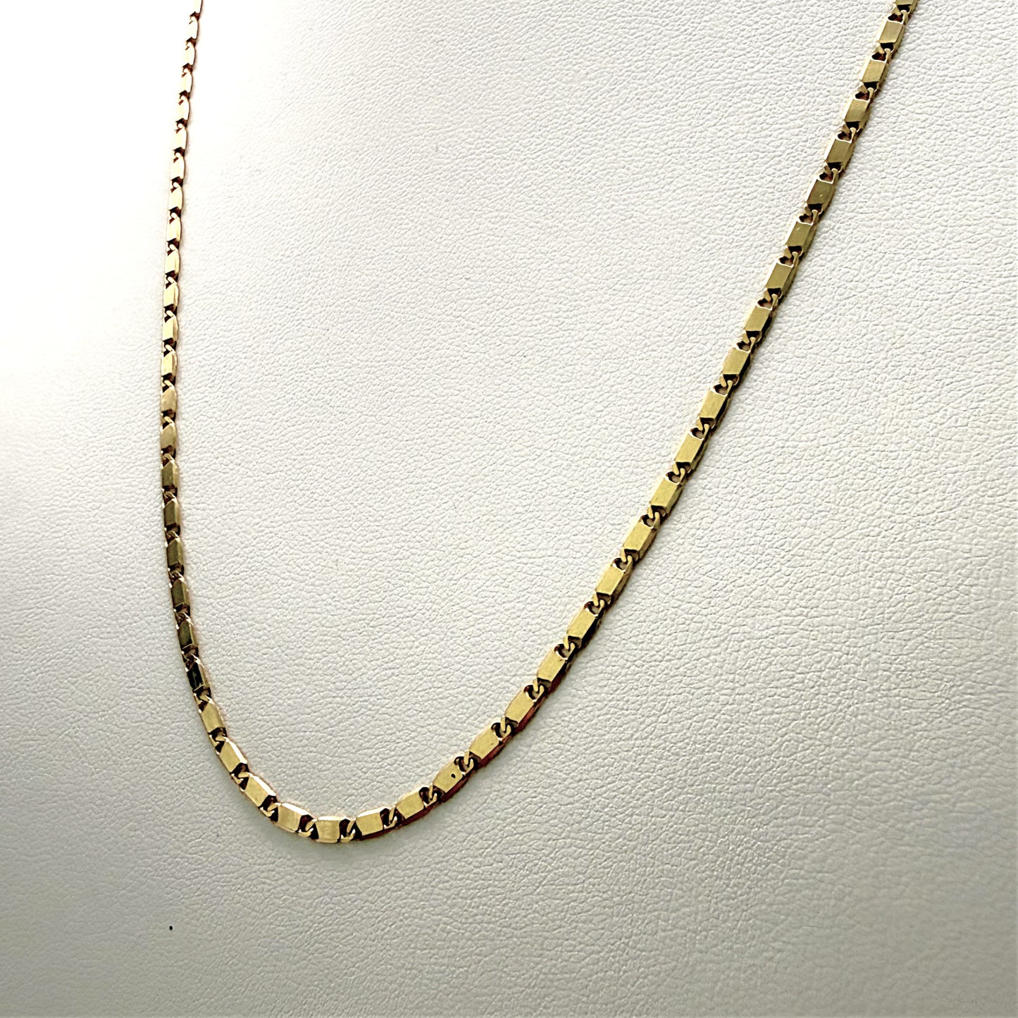 NZGD | 9ct Gold Bar‑Curb Rhythm Chain 49cm