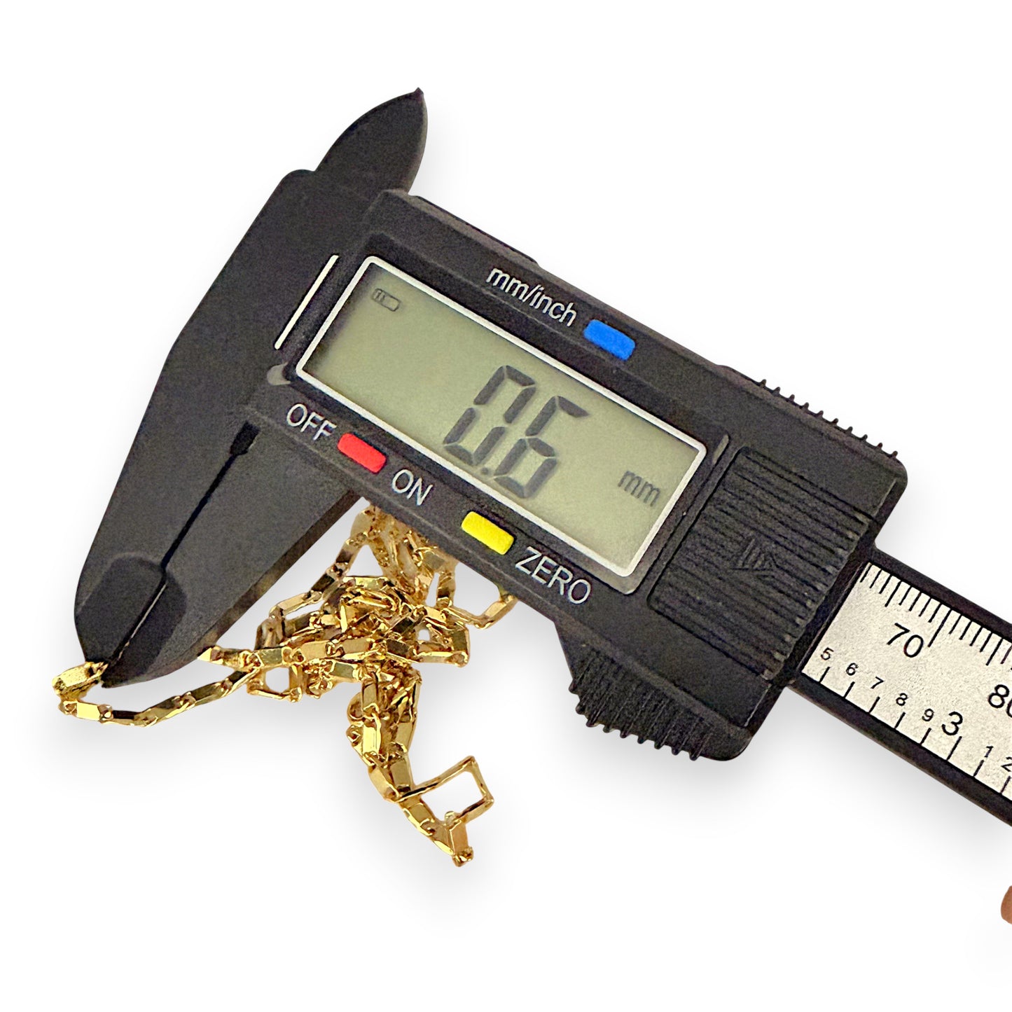 NZGD | 9ct Gold Bar‑Curb Rhythm Chain 49cm