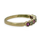 NZGD | 9ct Gold Pink Cluster Curve Ring Size N