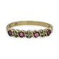 NZGD | 9ct Gold Pink Cluster Curve Ring Size N