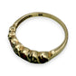 NZGD | 9ct Gold Pink Cluster Curve Ring Size N