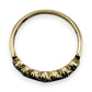 NZGD | 9ct Gold Pink Cluster Curve Ring Size N