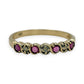NZGD | 9ct Gold Pink Cluster Curve Ring Size N