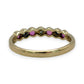 NZGD | 9ct Gold Pink Cluster Curve Ring Size N