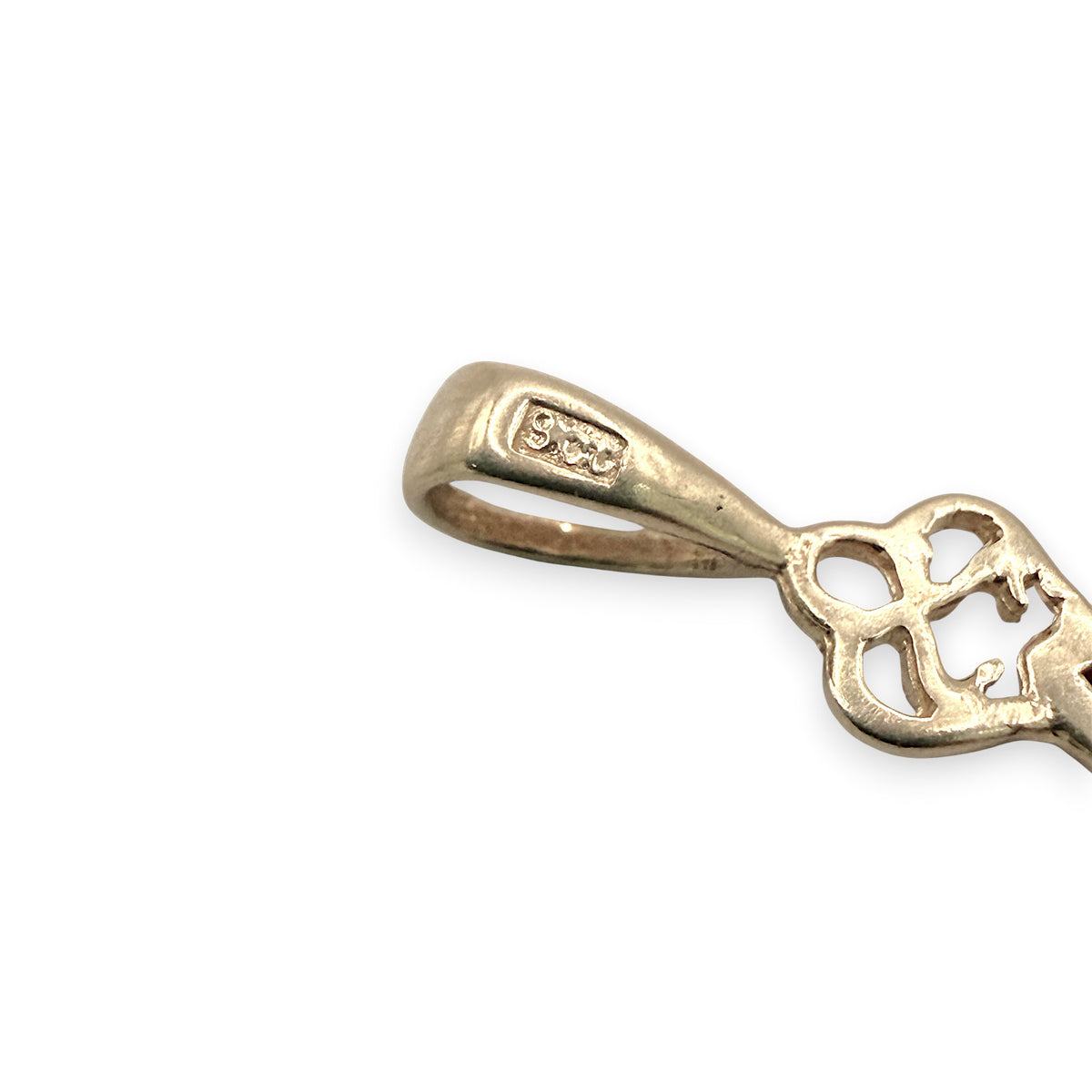 NZGD | 9ct Gold Ornate Crimson Cross Pendant 41.5 mm