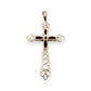 NZGD | 9ct Gold Ornate Crimson Cross Pendant 41.5 mm