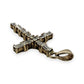 NZGD | 9ct Gold Baguette Simulated Cross Pendant 30.9mm