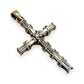 NZGD | 9ct Gold Baguette Simulated Cross Pendant 30.9mm