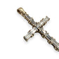 NZGD | 9ct Gold Baguette Simulated Cross Pendant 30.9mm