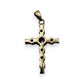 NZGD | 9ct Gold Baguette Simulated Cross Pendant 30.9mm