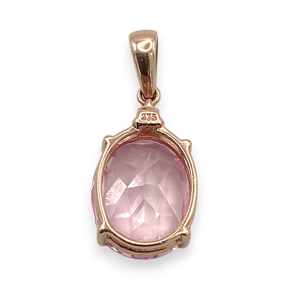 NZGD | 9ct Rose Gold Petal Blush Sapphire Pendant 16.4mm