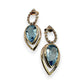 NZGD | 9ct Gold Vintage Blue Teardrop Earrings