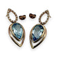 NZGD | 9ct Gold Vintage Blue Teardrop Earrings