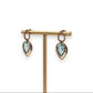 NZGD | 9ct Gold Vintage Blue Teardrop Earrings