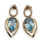 NZGD | 9ct Gold Vintage Blue Teardrop Earrings