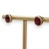 NZGD | 9ct Gold Crimson Bezel Stud Earrings - Oval 9.6mm x 7.8mm