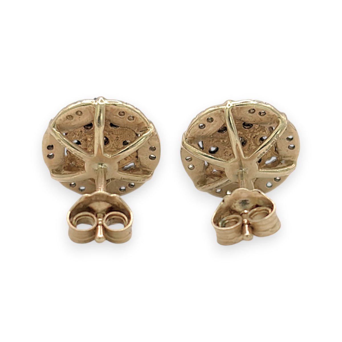 NZGD | 9ct Gold Floral Cluster Studs 10.9mm