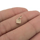 NZGD | 14ct Gold Diamond Cluster Square Pendant 6.1mm