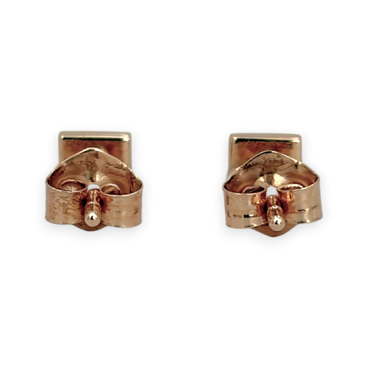 BRAND NEW | 14ct Rose Gold Petite Brilliance Square Studs 3.8mm
