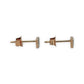 BRAND NEW | 14ct Rose Gold Petite Brilliance Square Studs 3.8mm