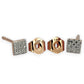 BRAND NEW | 14ct Rose Gold Petite Brilliance Square Studs 3.8mm