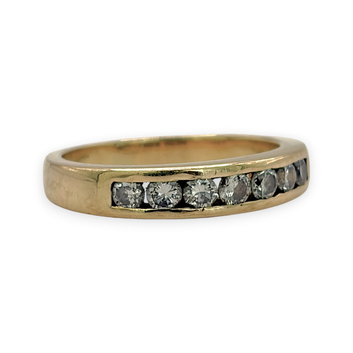 NZGD | 18ct Gold Diamond Precision Band Ring Size I 1/2