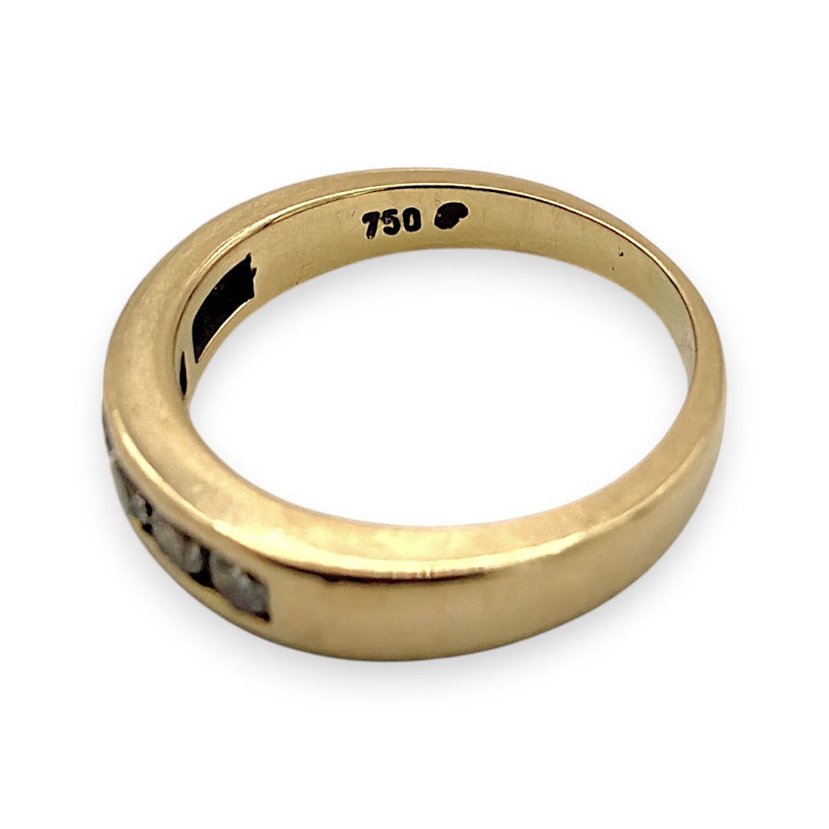 NZGD | 18ct Gold Diamond Precision Band Ring Size I 1/2