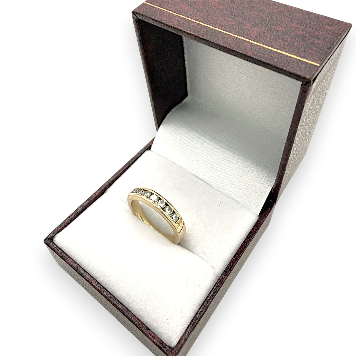 NZGD | 18ct Gold Diamond Precision Band Ring Size I 1/2