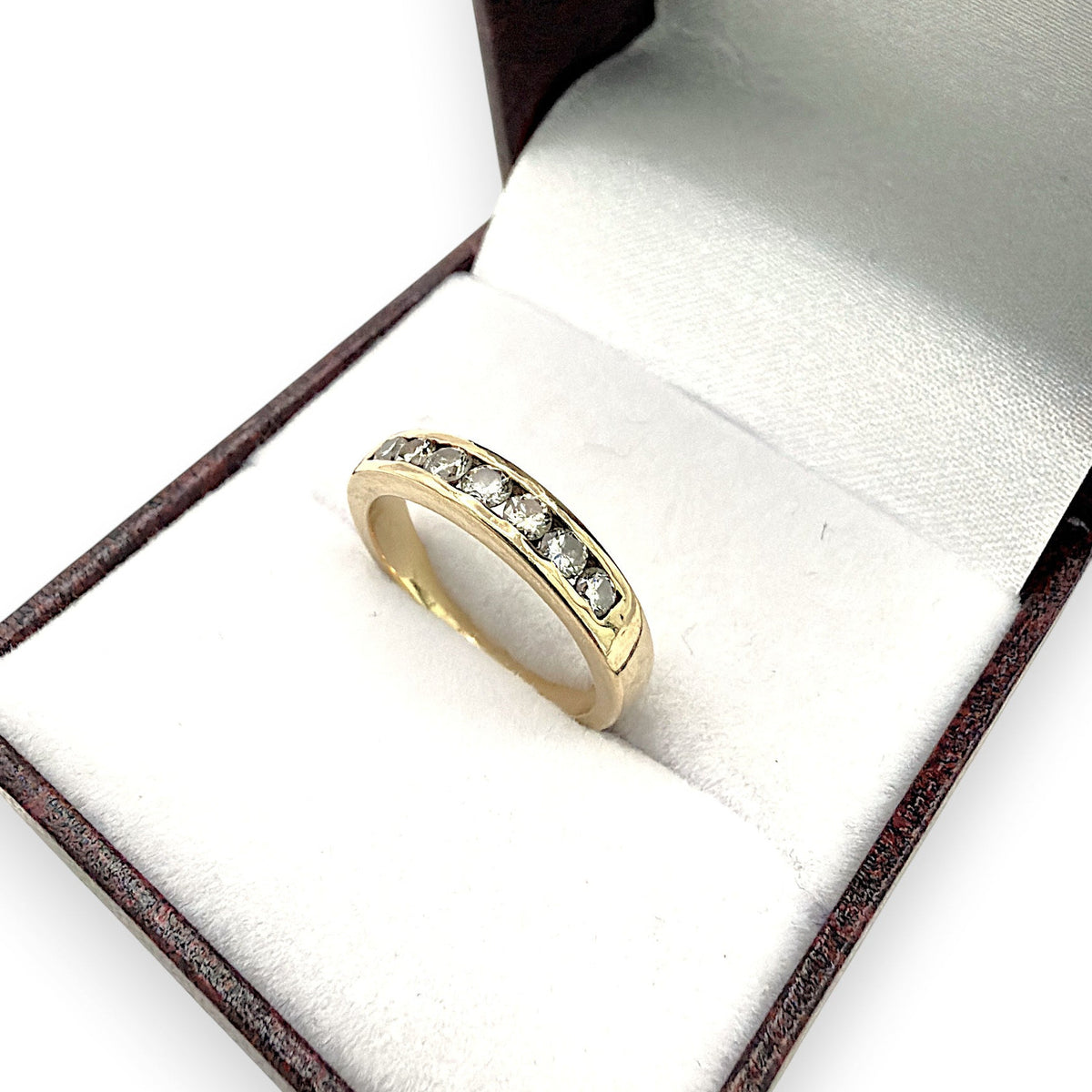 NZGD | 18ct Gold Diamond Precision Band Ring Size I 1/2
