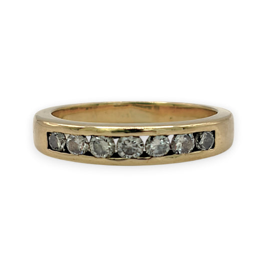 NZGD | 18ct Gold Diamond Precision Band Ring Size I 1/2