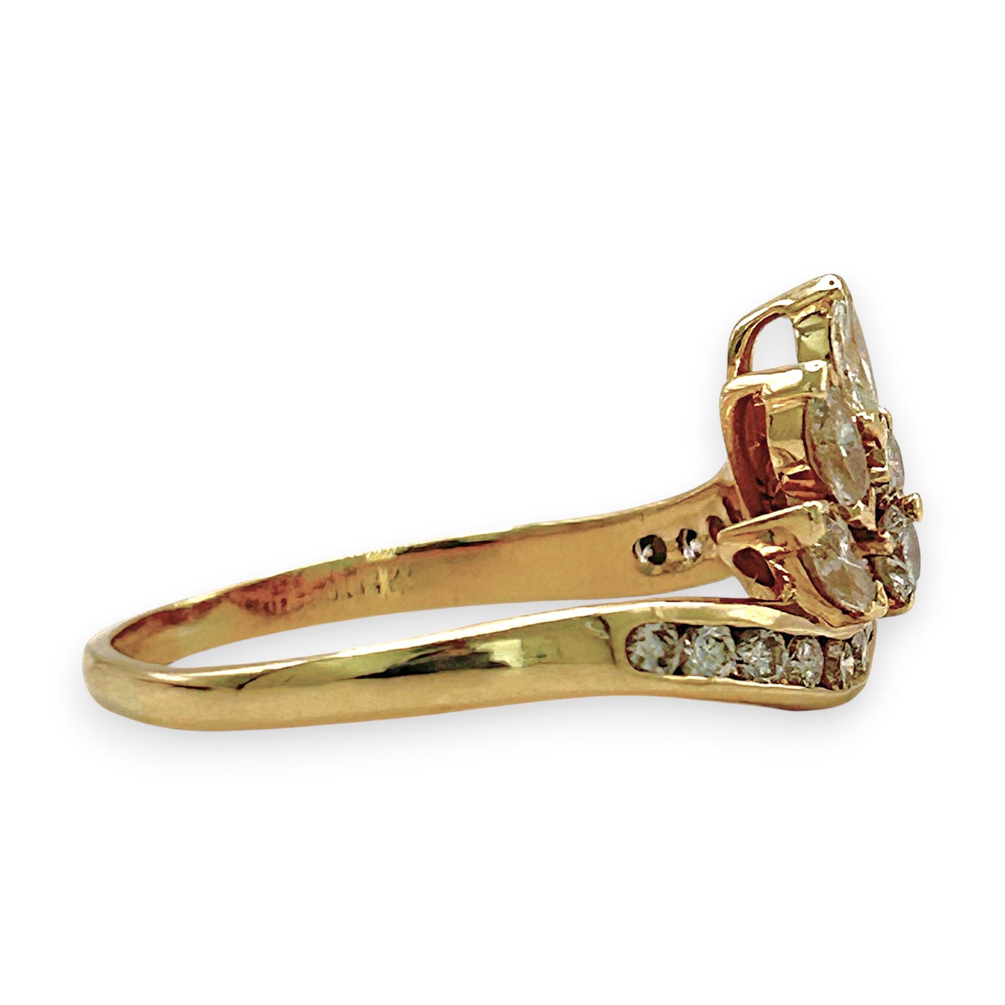 NZGD | 18ct Gold Diamond Dewdrop Pavilion Ring Valuation $4,800