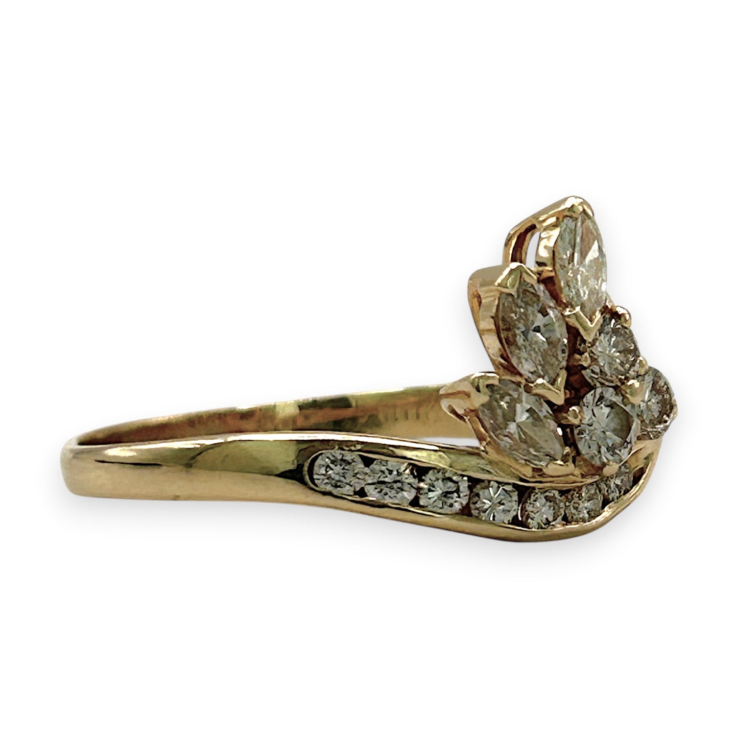 NZGD | 18ct Gold Diamond Dewdrop Pavilion Ring Valuation $4,800