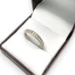NZGD | 18ct White Gold Aureate Duo‑Diamond Band Ring Size N