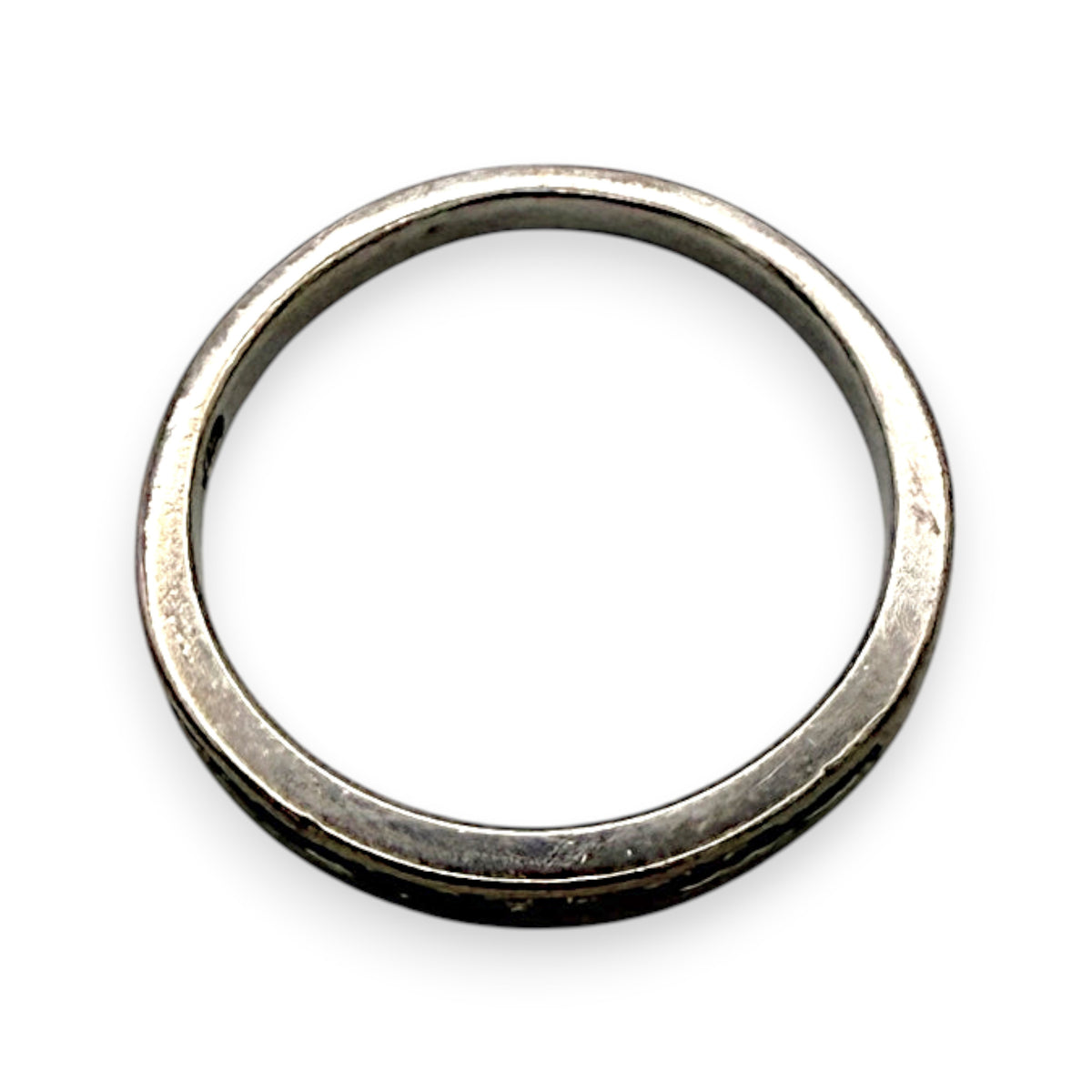 NZGD | 18ct White Gold Aureate Duo‑Diamond Band Ring Size N