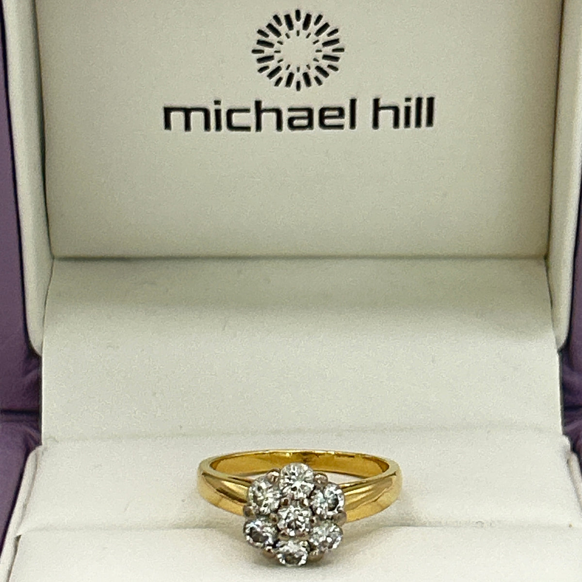 NZGD | 18ct Gold MICHAEL HILL Bloom Diamond Ring Valuation $6,000