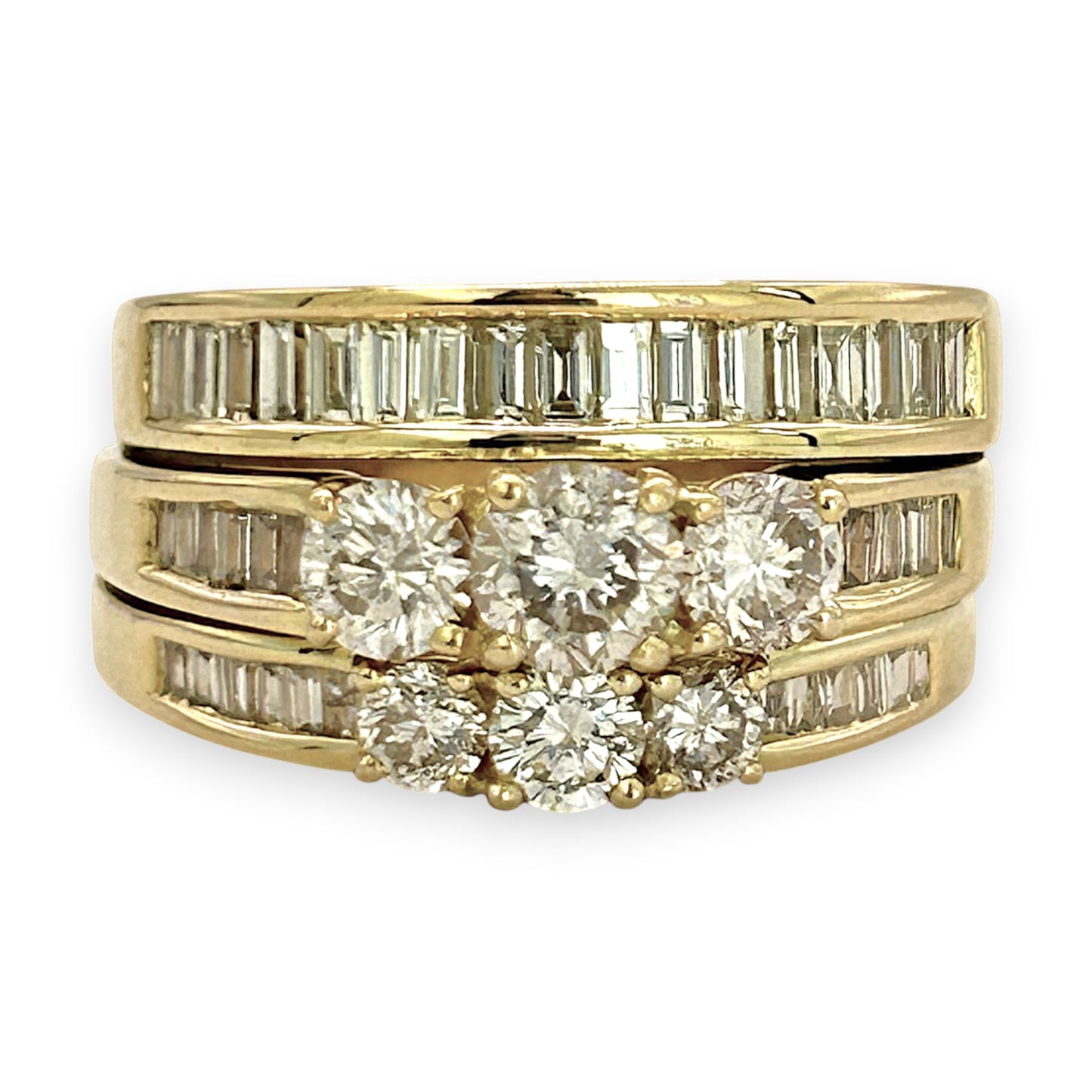 NZGD | 18ct Gold Radiant Trinity Crown Ring Valuation $10,700
