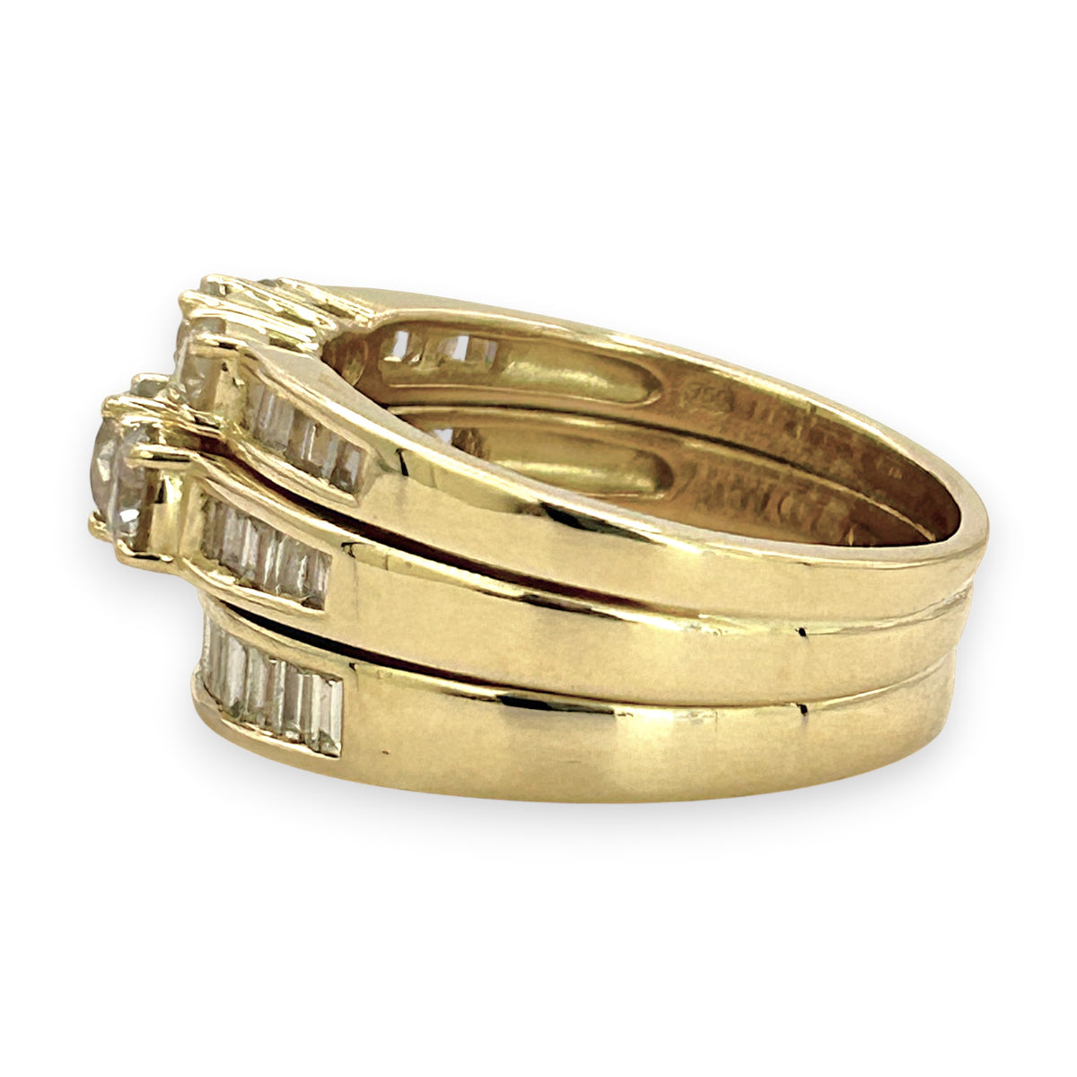NZGD | 18ct Gold Radiant Trinity Crown Ring Valuation $10,700