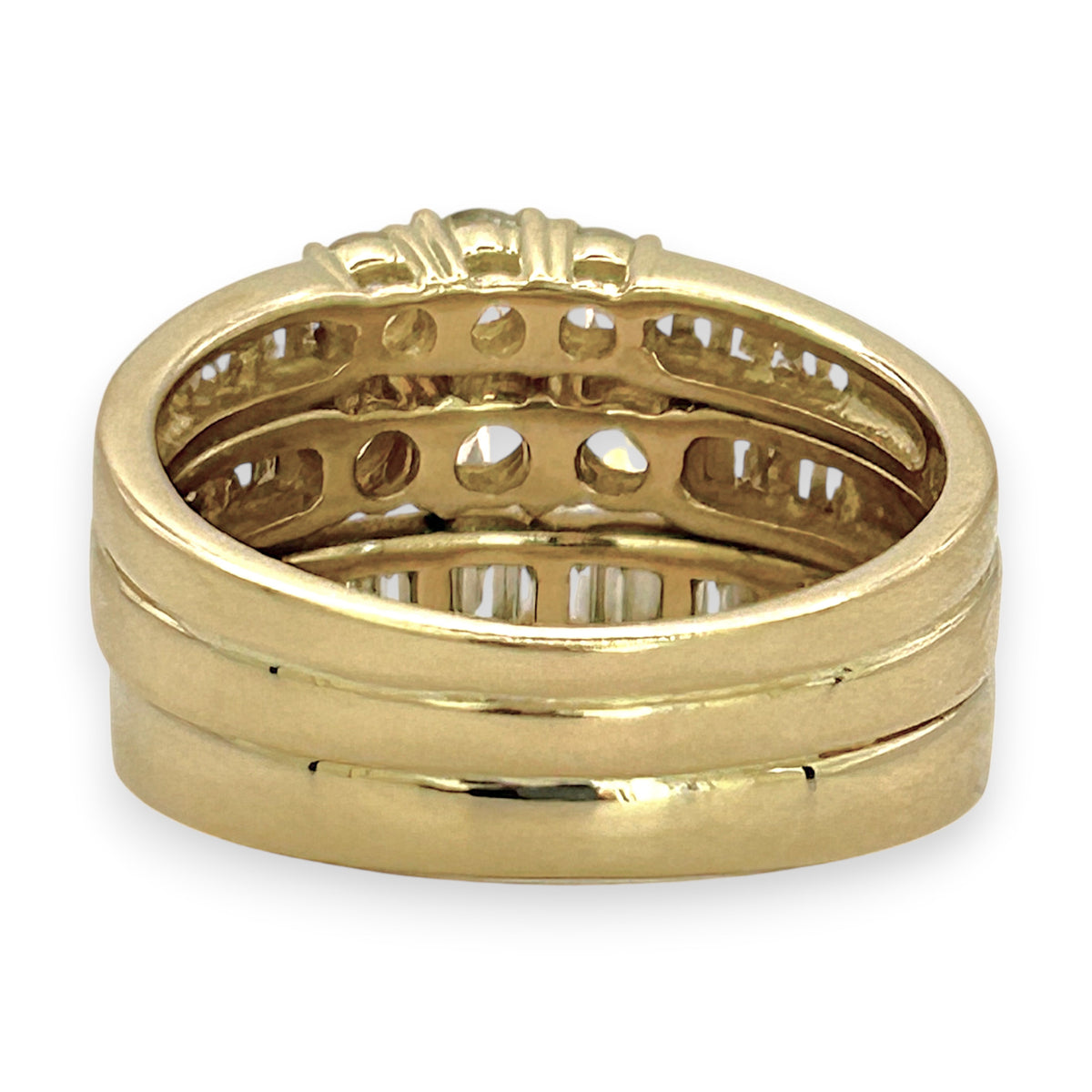 NZGD | 18ct Gold Radiant Trinity Crown Ring Valuation $10,700