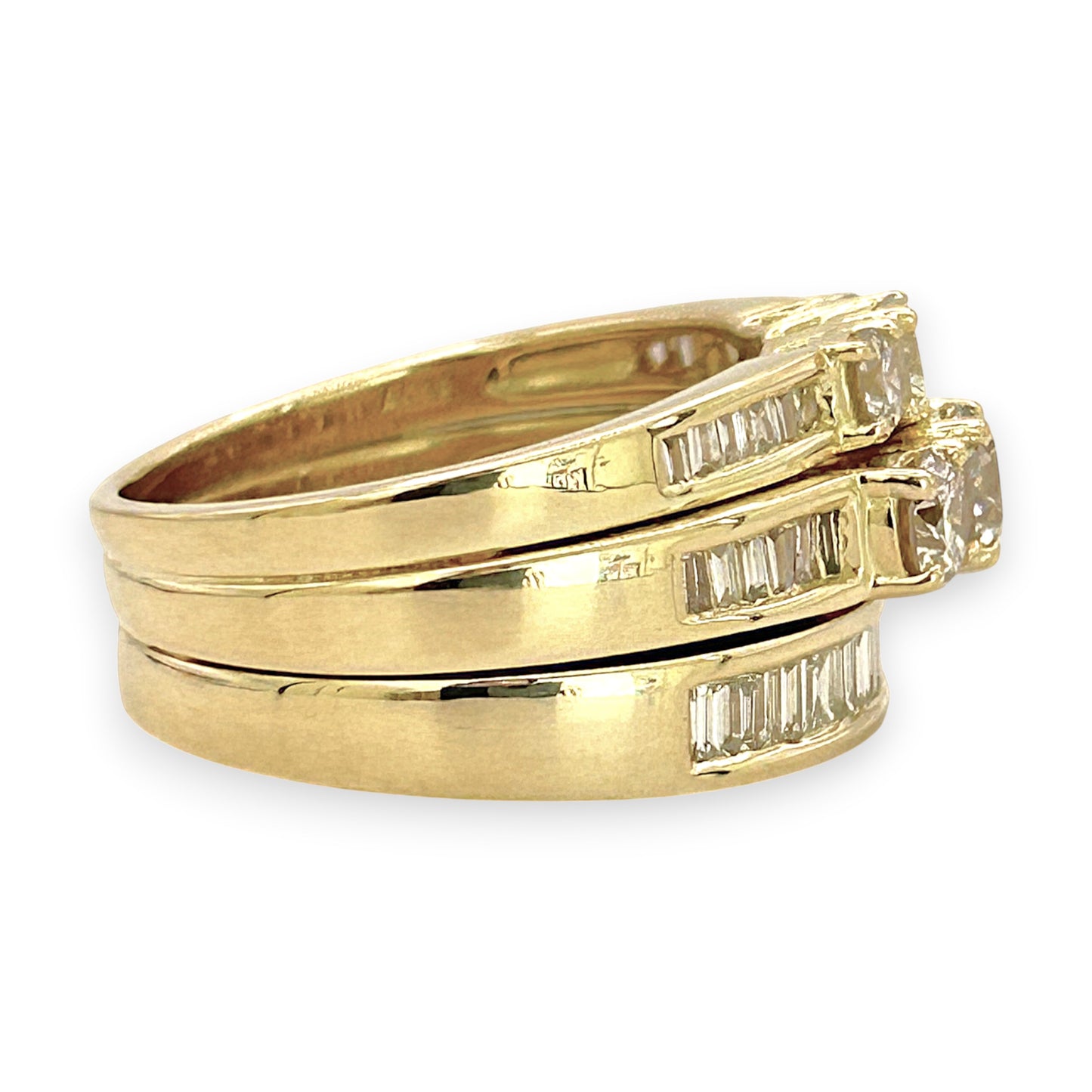 NZGD | 18ct Gold Radiant Trinity Crown Ring Valuation $10,700