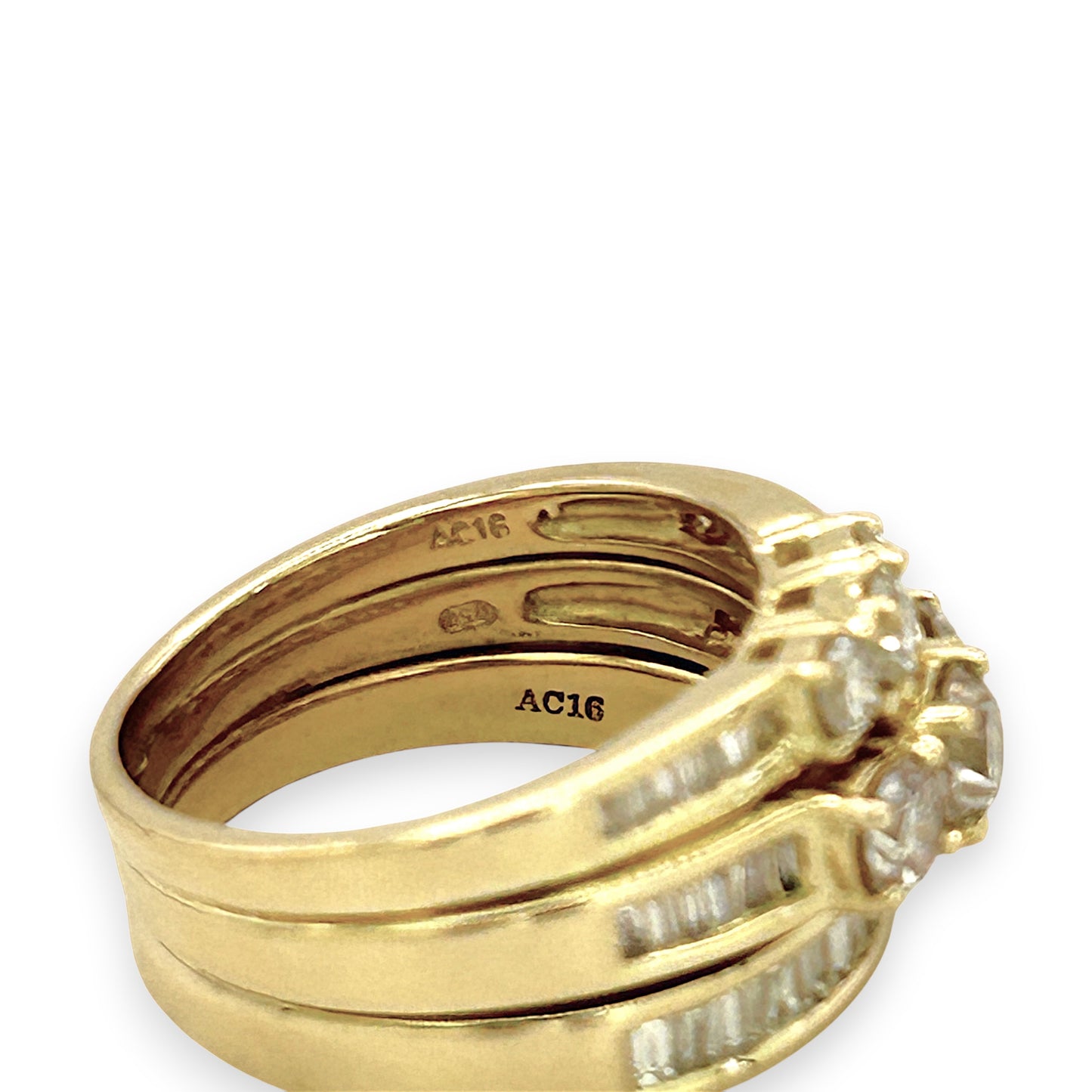 NZGD | 18ct Gold Radiant Trinity Crown Ring Valuation $10,700