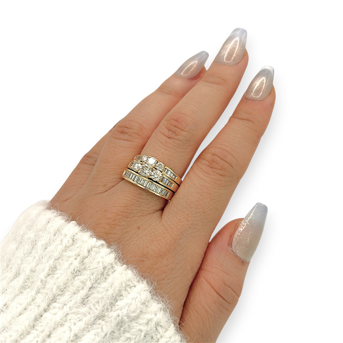 NZGD | 18ct Gold Radiant Trinity Crown Ring Valuation $10,700