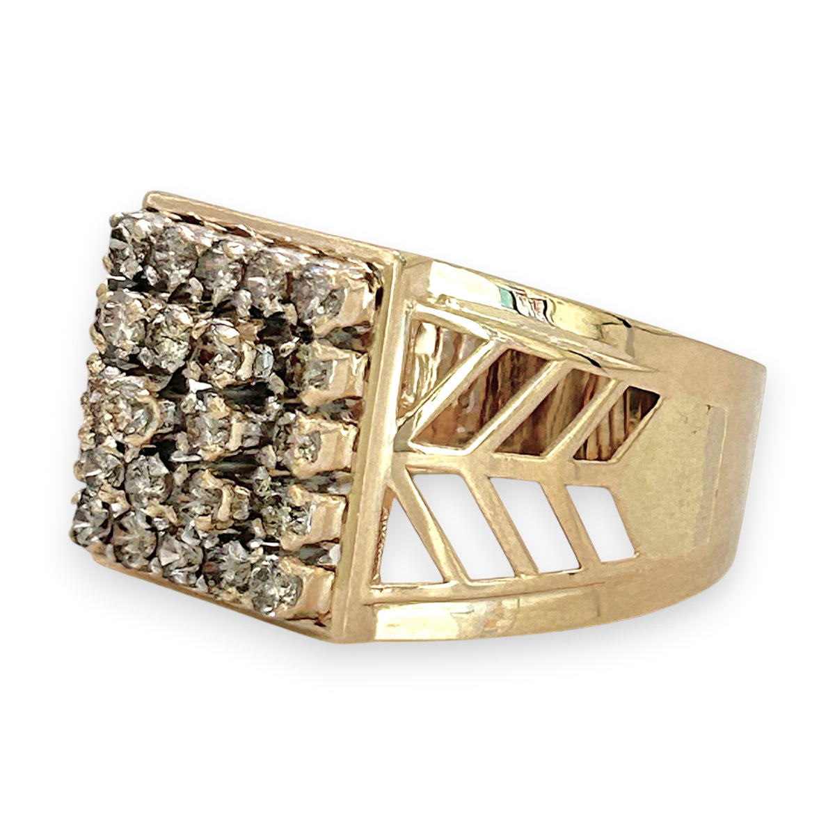 NZGD | 18ct Gold Aurora Edge Spark Ring Valuation $7,200